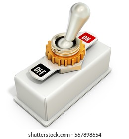 Toggle Switch Power On Off On Stock Illustration 567898654 | Shutterstock