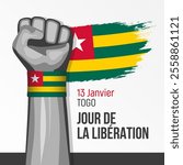 Togo 13 January Togo Liberation Day. In French: 13 Janvier Jour de la Liberation