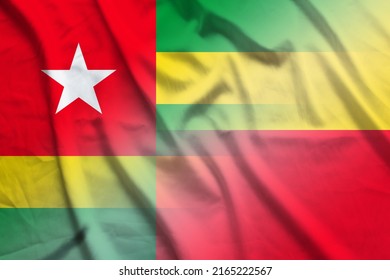 Togo and Benin government flag international relations BEN TGO banner country Benin Togo patriotism. 2d image