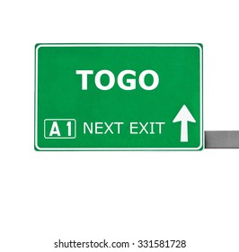 TOGO Road Sign Isolated On White