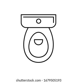 Toilet Icon Simple Line Outline Vector Stock Vector (Royalty Free ...