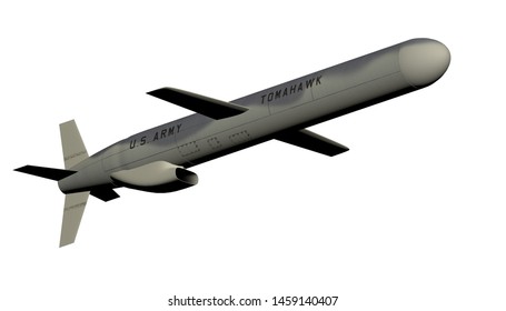 Tomahawk Cruise Missile. 3D Illustration.