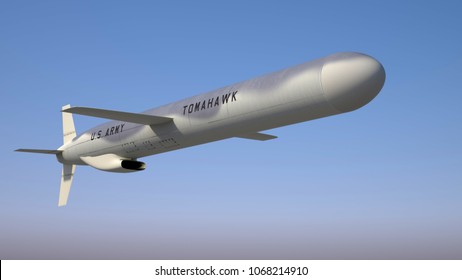 Tomahawk Cruise Missile. 3d Render.