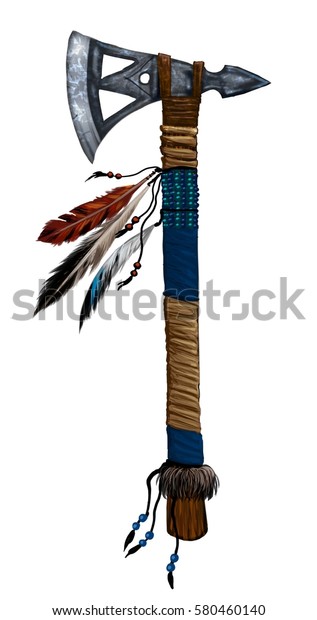 Tomahawk Military Weapons The Indians Of North Americanative American Axweapon Decorated With 5217