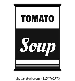 Tomato Soup Can Icon. Simple Illustration Of Tomato Soup Can Icon For Web Design Isolated On White Background