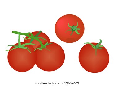 Tomatoes on White