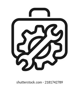 Tool Box Line Icon Toolbox Toolkit Stock Illustration 2181742789 ...