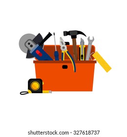 Vector Illustration Toolbox Cartoon Tools Stock Vector (royalty Free 