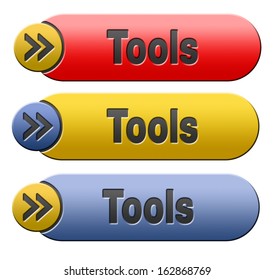 Tools button or website icon user service banner