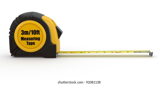 Tools. Measure tape on white background. 3d - Powered by Shutterstock