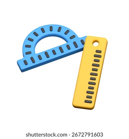 Tools used in mathematics class for angles and measurements