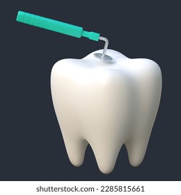 tooth cleaning icon dental care 3d illustration - Powered by Shutterstock