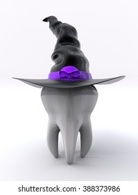 Tooth Wearing Witch's Hat