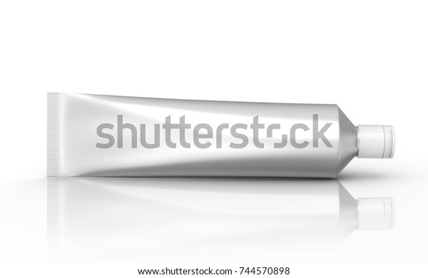 Toothpaste Package Mockup Blank Silver Tubes Stock ...