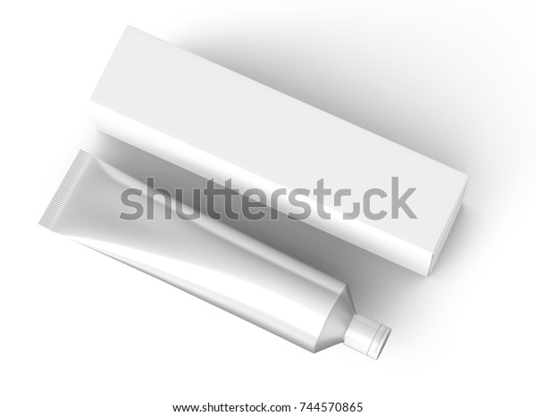 Download Toothpaste Package Mockup Top View Blank Stock Illustration 744570865 PSD Mockup Templates
