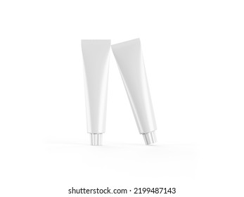 Toothpaste tube on white background. 3D Render