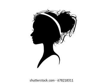 99 Woman Hair Top Knot Stock Illustrations, Images & Vectors 