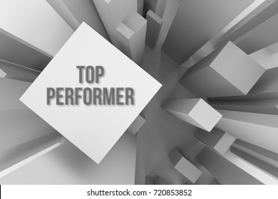 Top Performer, Business Conceptual, Abstract Modern Pillar Style Soft White & Gray Background. Good For Title, Graphic Design, Catalog, Textile, Texture Or Backdrop. 3D Rendered Image.