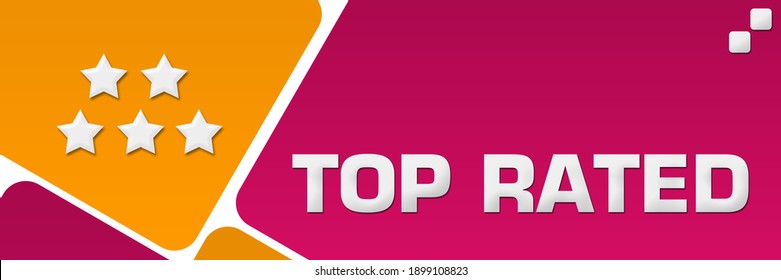 Top rated concept image with text and related symbols.
