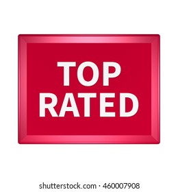 Top rated icon .Internet button.3d illustration