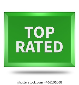 Top rated icon .Internet button.3d illustration