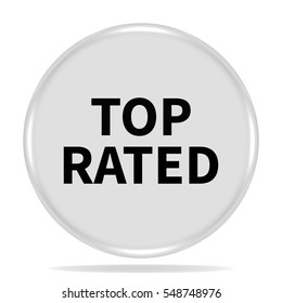 Top rated icon .Internet button.3d illustration