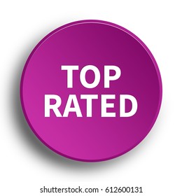 Top rated icon .Internet button.3d illustration