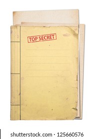 top secret folder isolated, clipping path.