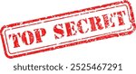 Top secret illustration. White background image white top-secret text, vector illustration.
