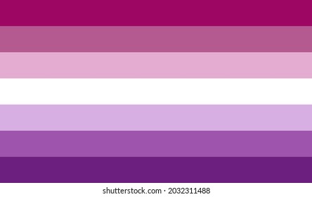 Top View Of Ace Lesbian Pride Flag, No Flagpole. Plane Design, Layout. Flag Background.