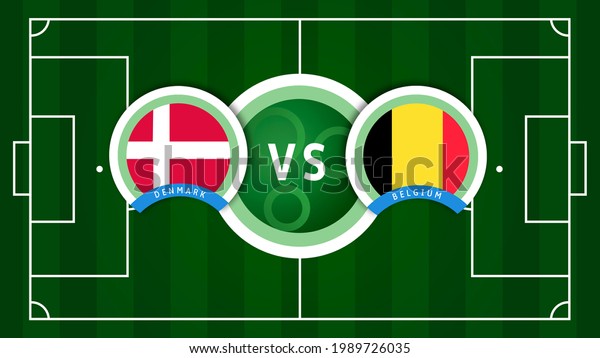 Top View Ball Denmark Vs Belgium Stock Illustration 1989726035 ...