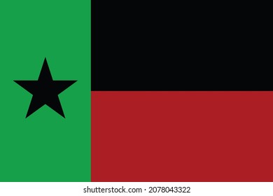 Top View Of Flag Of African Americans Of Texas State, Untied States Of America. USA Juneteenth Freedom Day. No Flagpole, Plane Design, Layout. Flag Background