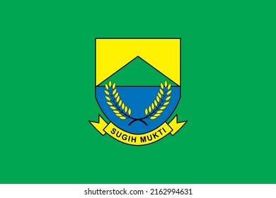 Top View Flag Regency Cianjur Indonesia Stock Illustration 2162994631 ...