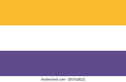 Top View Of Flag Of Women's Suffrage, United States. Right Of Women To Vote In Elections. No Flagpole, Plane Design, Layout. Flag Background