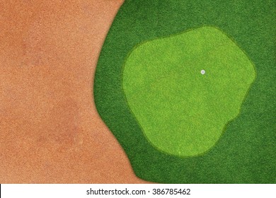 top view of golf field