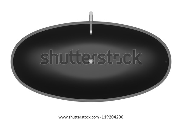 Top View Modern Black Bathtub Isolated Stock Illustration 119204200