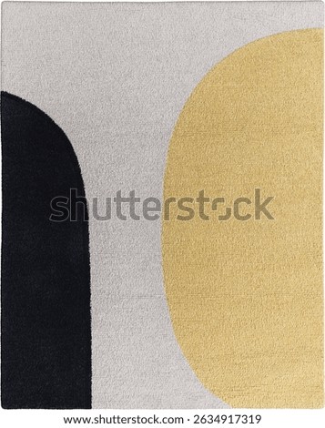Top view of rug with geometric pattern