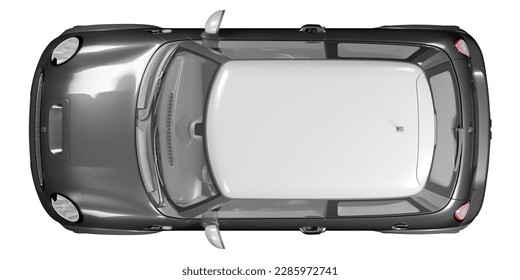 Top view of sports car