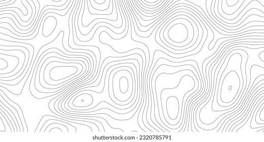 Topographic map background geographic line map with elevation assignments. Modern design with White background with topographic wavy pattern design.paper texture Imitation of a geographical map shades - Shutterstock ID 2320785791