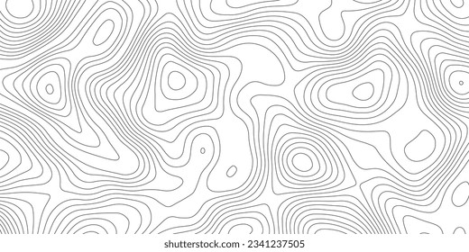 Topographic map background geographic line map with elevation assignments. Modern design with White background with topographic wavy pattern design.paper texture Imitation of a geographical map shades - Shutterstock ID 2341237505