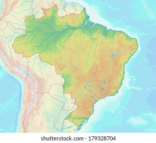 Brazil Topographic Map Images Stock Photos Vectors Shutterstock