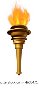 Torch Flame Symbol Flaring Cresset Emblem Stock Illustration 463347104