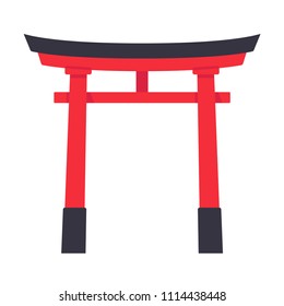 Torii Traditional Japanese Gate Structure Isolated Stock Illustration ...