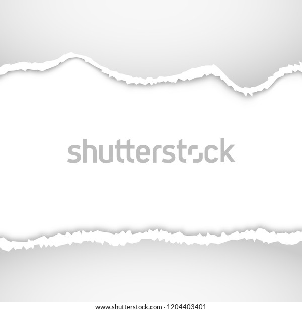 Torn paper background. Ripped edge\
design of torn paper illustration or banner with\
shadow.