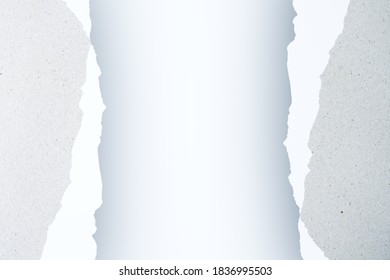 Torn paper page with empty space for text. Art and design concept. Mock up. 3d rendering