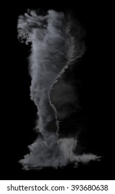 Tornado Illustration Isolated On Black Background.