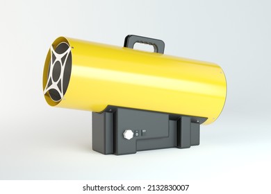 Torpedo Heater filled. Industrial gas heater isolated on white background, 3D illustration