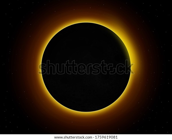 Total Solar Eclipse\
of the Sun Background.\
