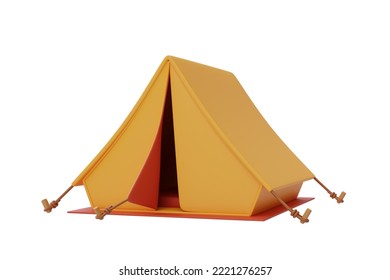 Tourist camping tent isolated on white background, Camping equipment, Summer camp concept, holiday vacation. 3d rendering.

 - Powered by Shutterstock