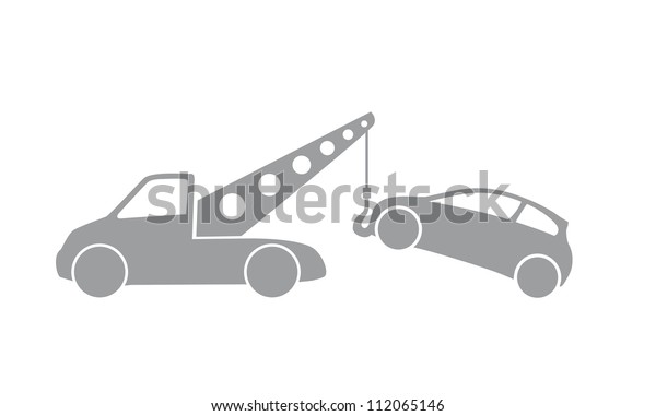 tow truck with car,\
illustration